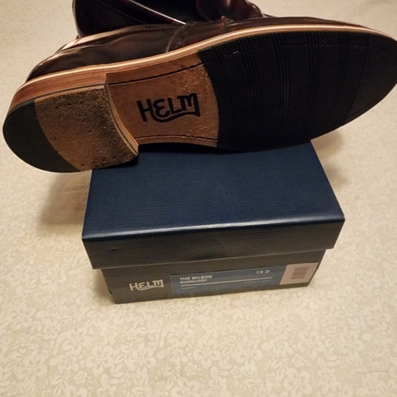 HELM Burgundy Loafers - Picture 3 of 6